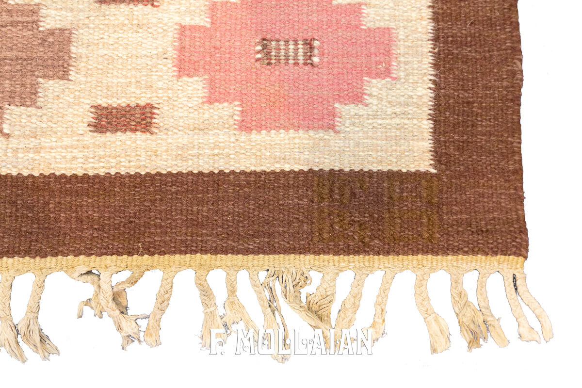 Tappeto Svedese Rollakan Colore Beige/Rosa n°:471490